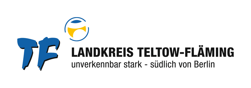 TF und Schriftzug: Landkreis Teltow-Fläming unverkennbar stark – südlich von Berlin